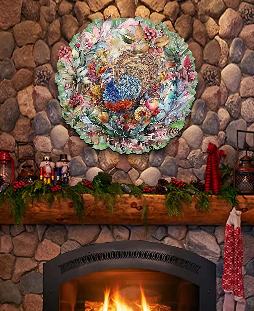 商品Designocracy|Holiday Wood Door Decor Wall Decor Hanging Decoration Turkey Wreath G. DeBrekht,价格¥576,第5张图片详细�描述
