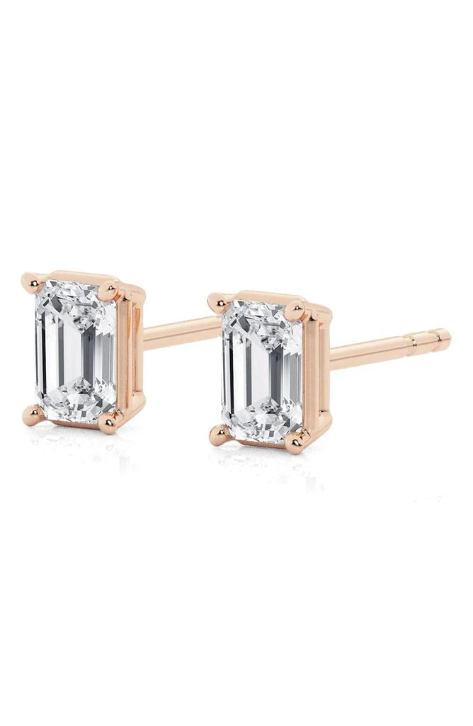 商品Badgley Mischka|Emerald Cut Lab Created Diamond Stud Earrings - 1.0ctw,价格¥3919,第1张图片