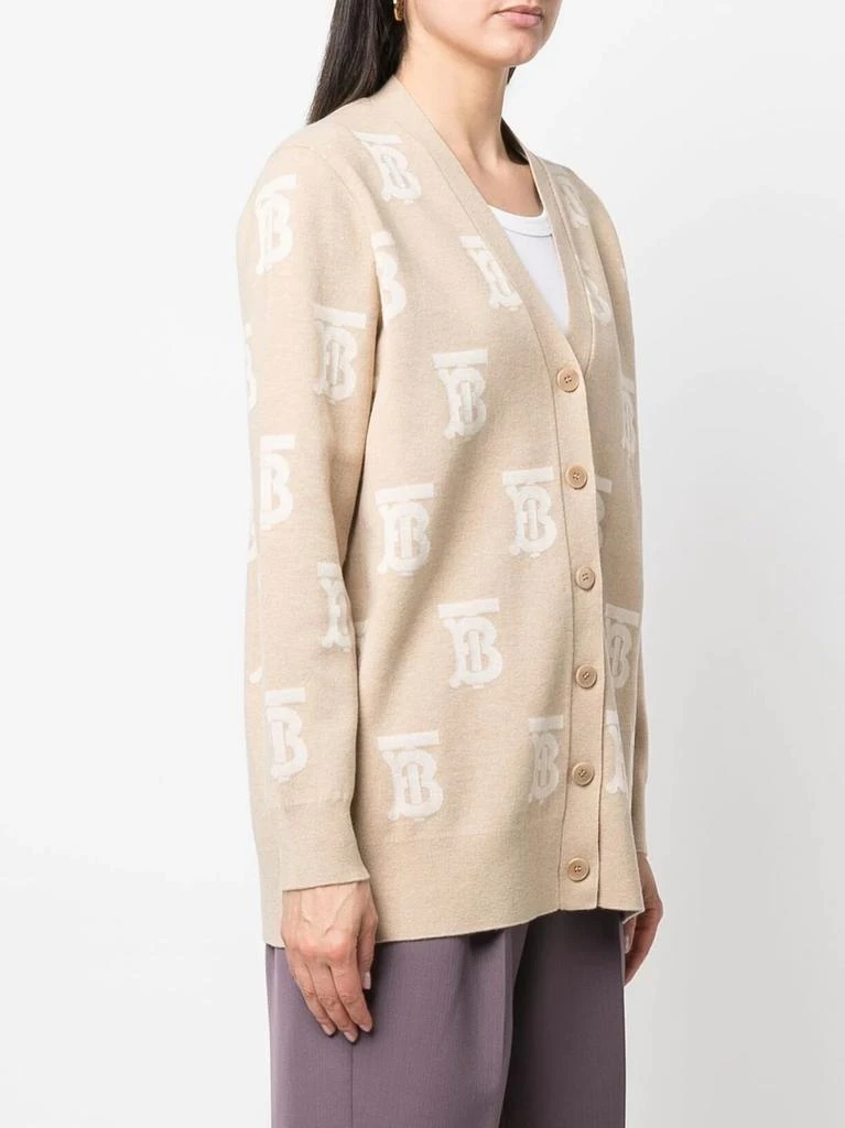 商品Burberry|BURBERRY monogram V-neck cardigan,价格¥5173,第4张图片详细描述