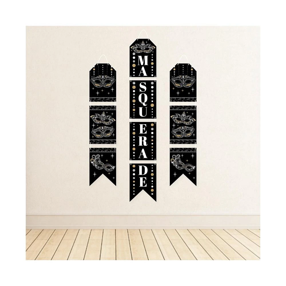 商品Big Dot of Happiness|Masquerade Paper Door Banners Mask Party Wall Decoration Kit - Indoor Door Decor,价格¥157,第2张图片详细描述