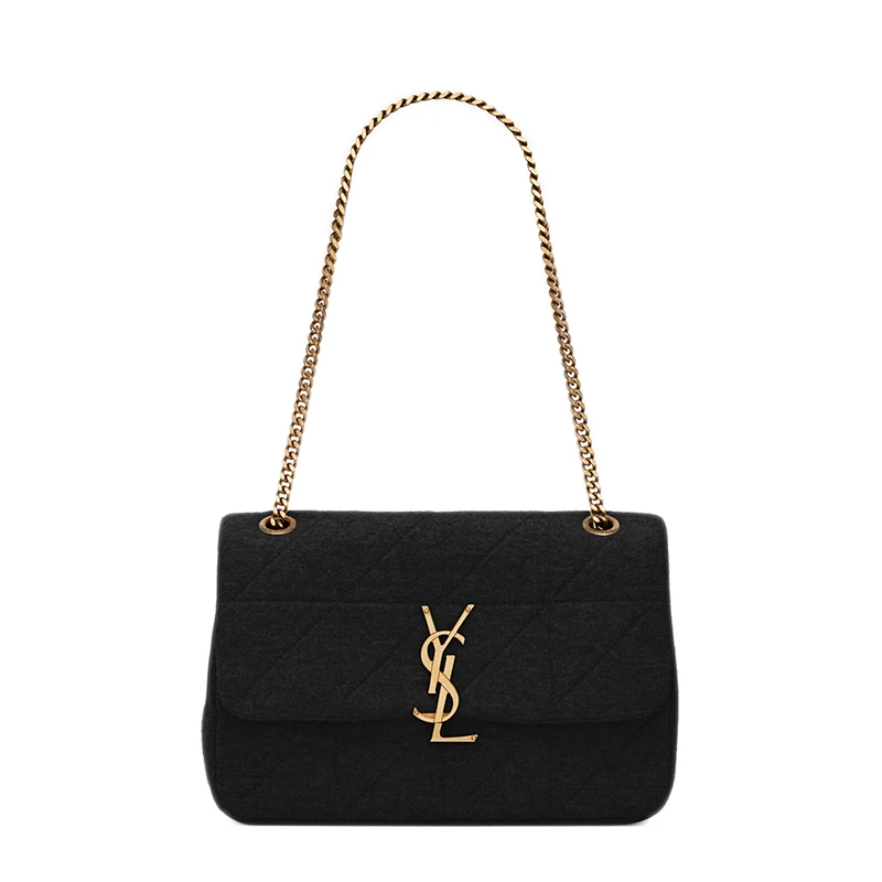 商品Yves Saint Laurent|SAINT LAURENT PARIS/圣罗兰 YSL Jamie系列 黑色中号CARRÉ RIVE GAUCHE小羊皮绗缝包手提单肩包6348202F9271000,价格¥13131,第1张图片