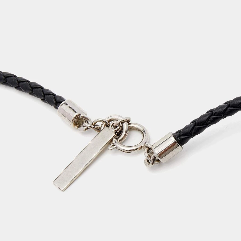 商品[二手商品] Givenchy|Givenchy Two Tone Shark Tooth Braided Leather Cord Necklace,价格¥1499,第4张图片详细描述