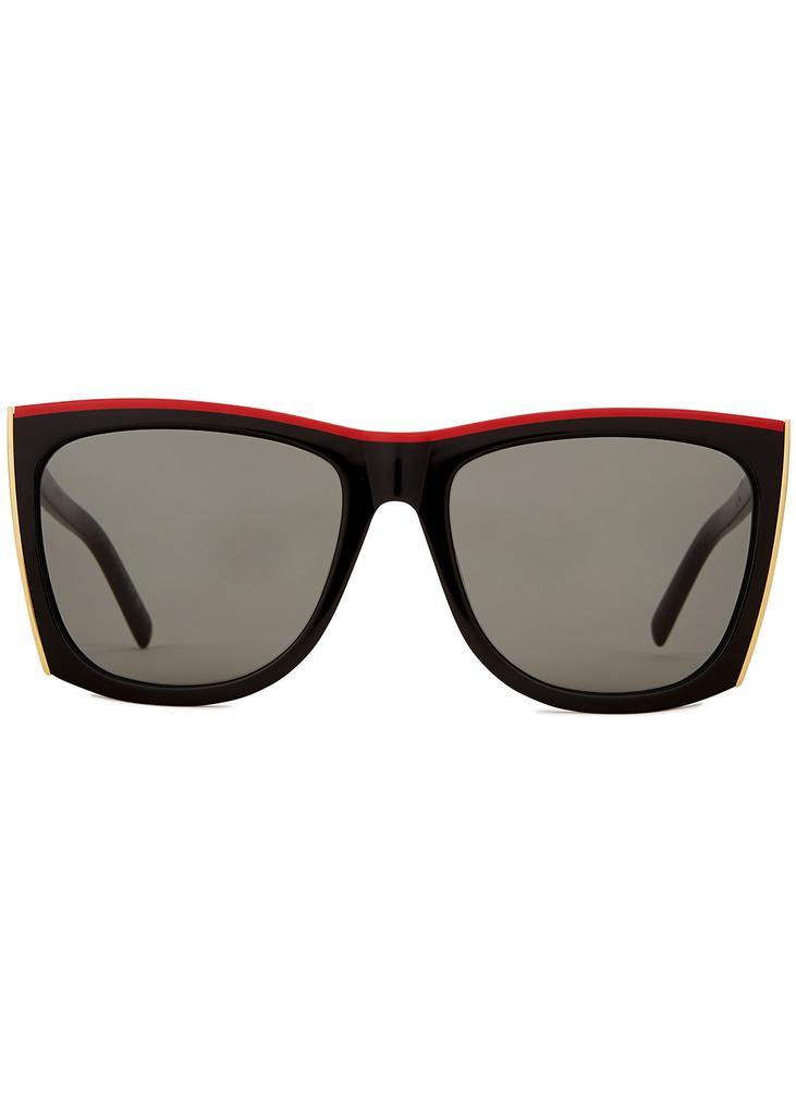 商品Yves Saint Laurent|Paloma black rectangle-frame sunglasses,价格¥2774,第4张图片详细描述