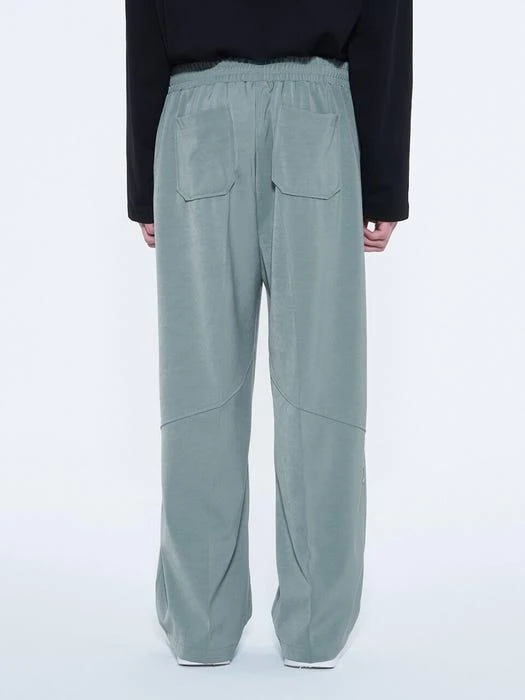 商品SYNC|Flowy Pull-On Trousers Sax Blue,价格¥503,第4张图片详细描述