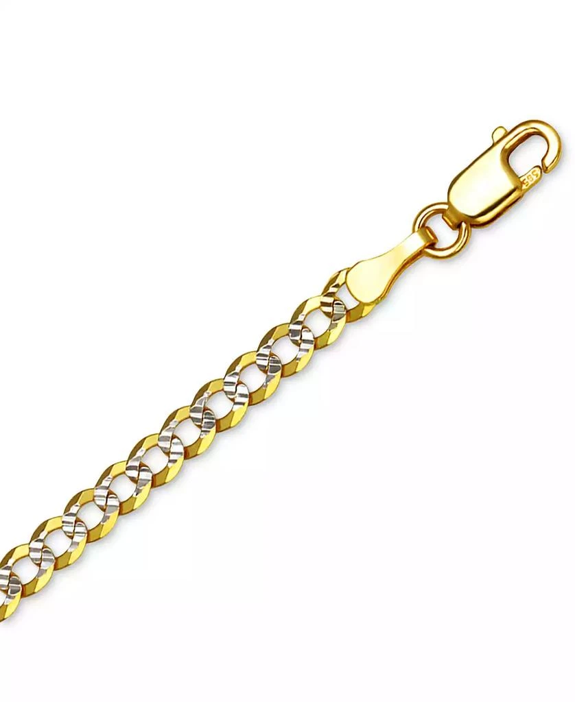 26" Two-Tone Open Curb Link Chain Necklace (3-1/6mm) in Solid 14k Gold & White Gold 商品