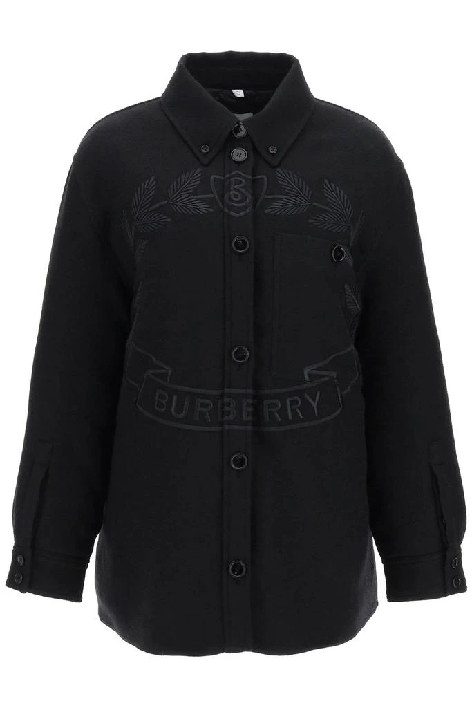 商品Burberry|Burberry Crest Embroidered Layered Jacket,价格¥11110,第1张图片