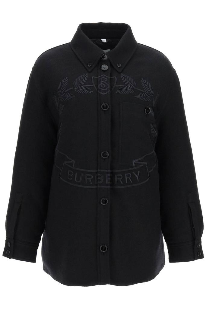 商品Burberry|Burberry Crest Embroidered Layered Jacket,价格¥11735,第1张图片