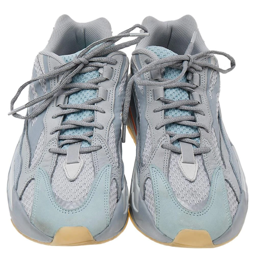 商品[二手商品] YEEZY|Yeezy x Adidas Grey/Blue Mesh and Leather Boost 700 V2 Inertia Sneakers Size 46 2/3,价格¥1392,第3张图片详细描述