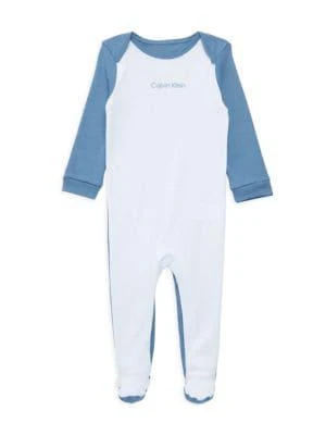 商品Calvin Klein|Baby Boy’s Colorblock Logo Footie,价格¥125,第1张图片