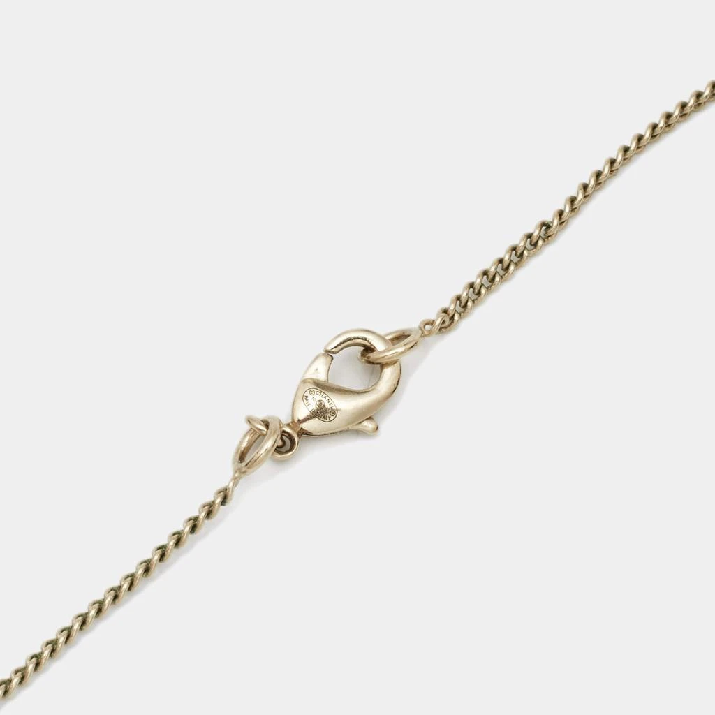 商品[二手商品] Chanel|Chanel Coco Heart Enamel Faux Pearl Gold Tone Necklace ,价格¥6042,第4张图片详细描述