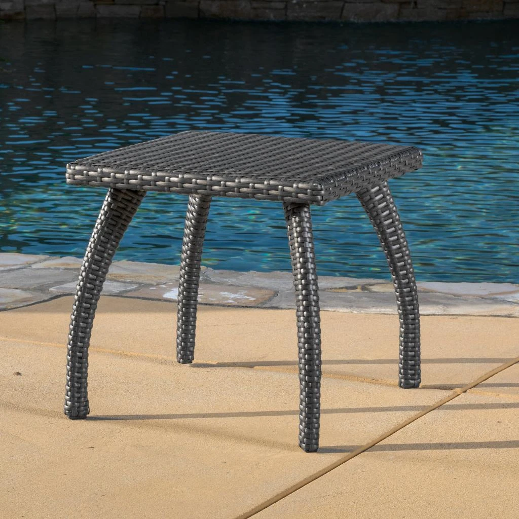 商品Streamdale Furniture|Streamdale Durable Wicker Patio Accent Table for Drinks and Treats,价格¥993,第5张图片详细描述