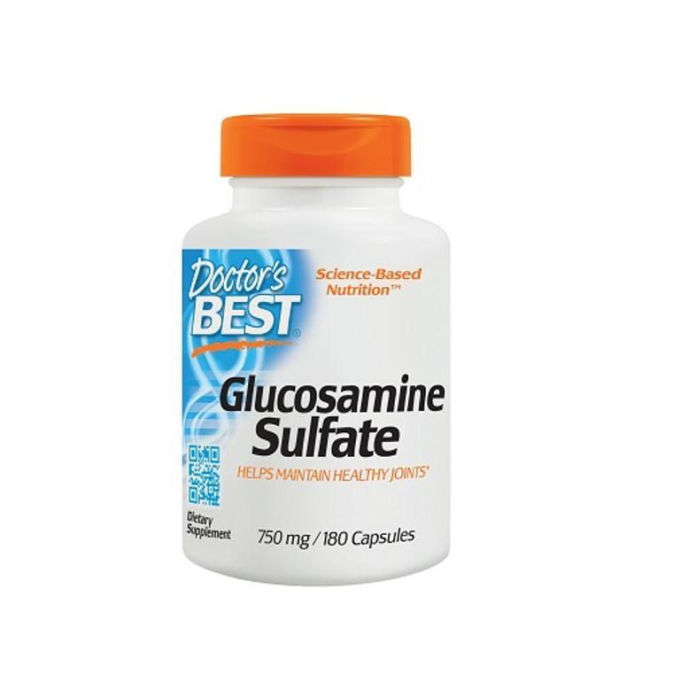 商品Doctors Best Vitamins|Doctors Best Best Glucosamine Sulfate 750 mg Capsules, 180 Ea,价格¥90,第1张图片