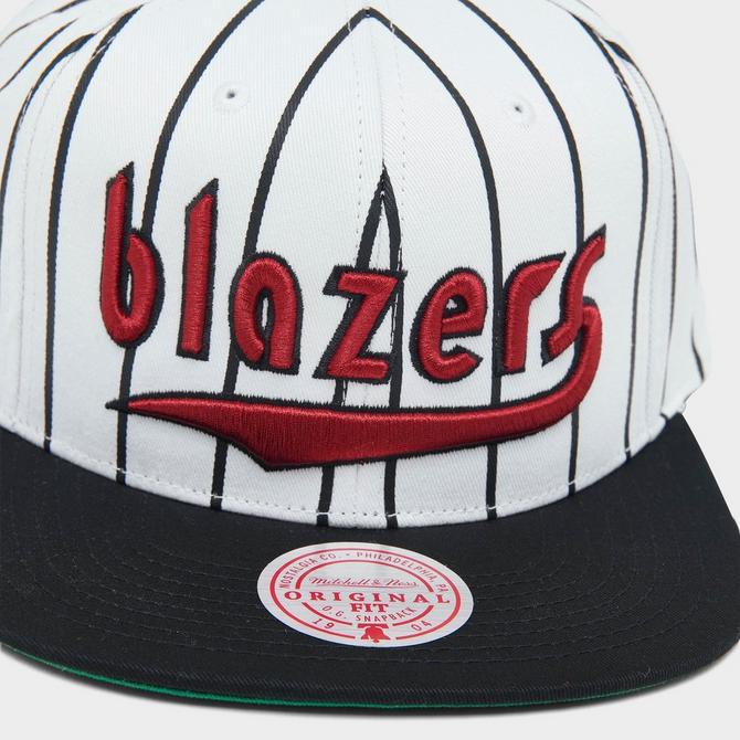 Mitchell & Ness Portland Trailblazers NBA Pinstripe HWC Snapback Hat商品第5张图片规格展示