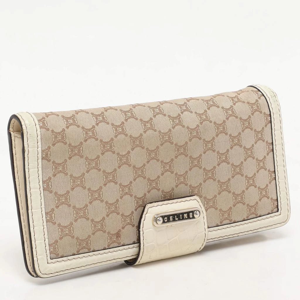 Celine Brown/Cream Macadam Canvas Triomphe Vintage French Wallet 商品