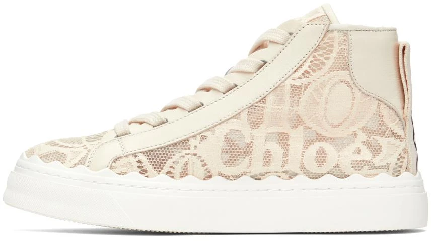 商品Chloé|Beige Lauren High-Top Sneakers,价格¥1408,第3张图片详细描述