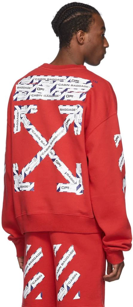 商品Off-White|Red Airport Tape Sweatshirt,价格¥2424,第3张图片详细描述