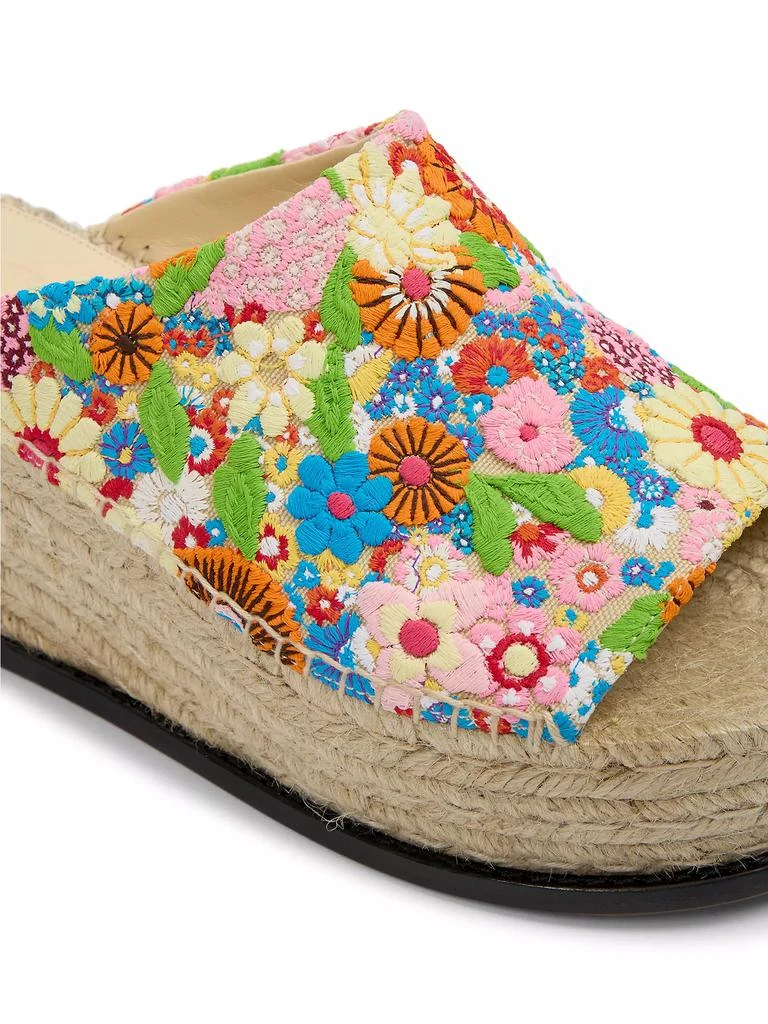 LOEWE x Paula's Ibiza Floral-Embroidered Canvas Espadrille Sandals 商品