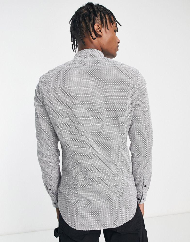 Calvin Klein slim stretch shirt in black商品第2张图片规格展示