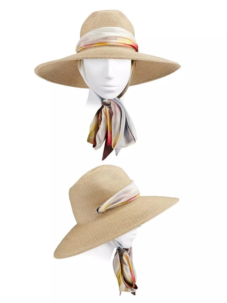 商品Eugenia Kim|Cassidy Watercolor Print-Trimmed Straw Fedora,价格¥1435,第3张图片详细描述