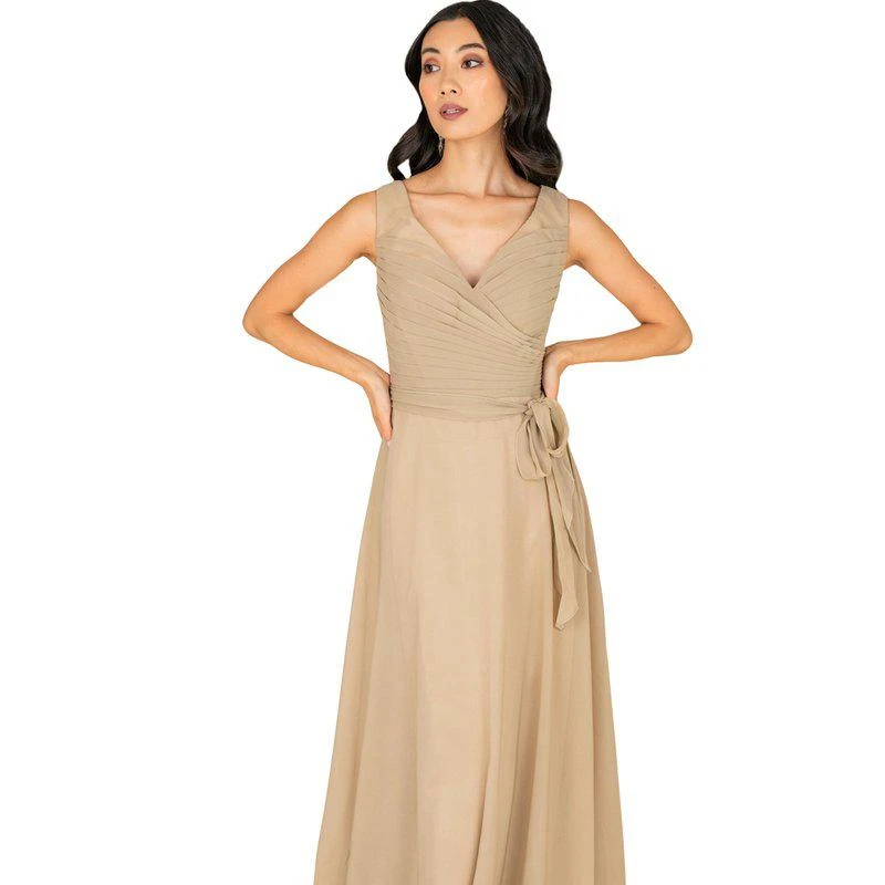 商品Farah Naz New York|Sleeveless Chiffon Gown,价格¥491,第1张图片