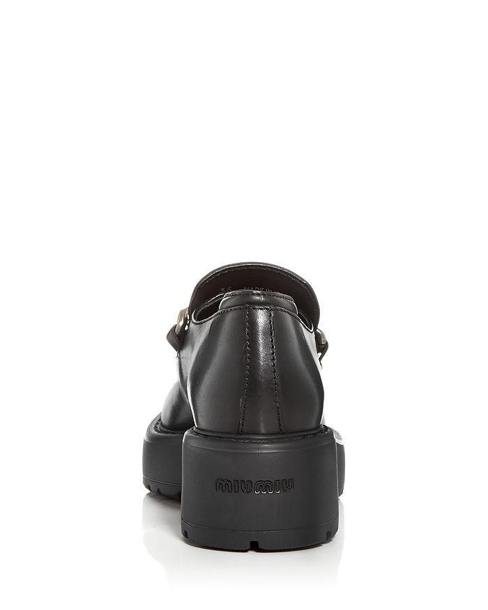 商品Miu Miu|Miu Miu Women's Platform Block Heel Loafers,价格¥7257,第6张图片详细描述