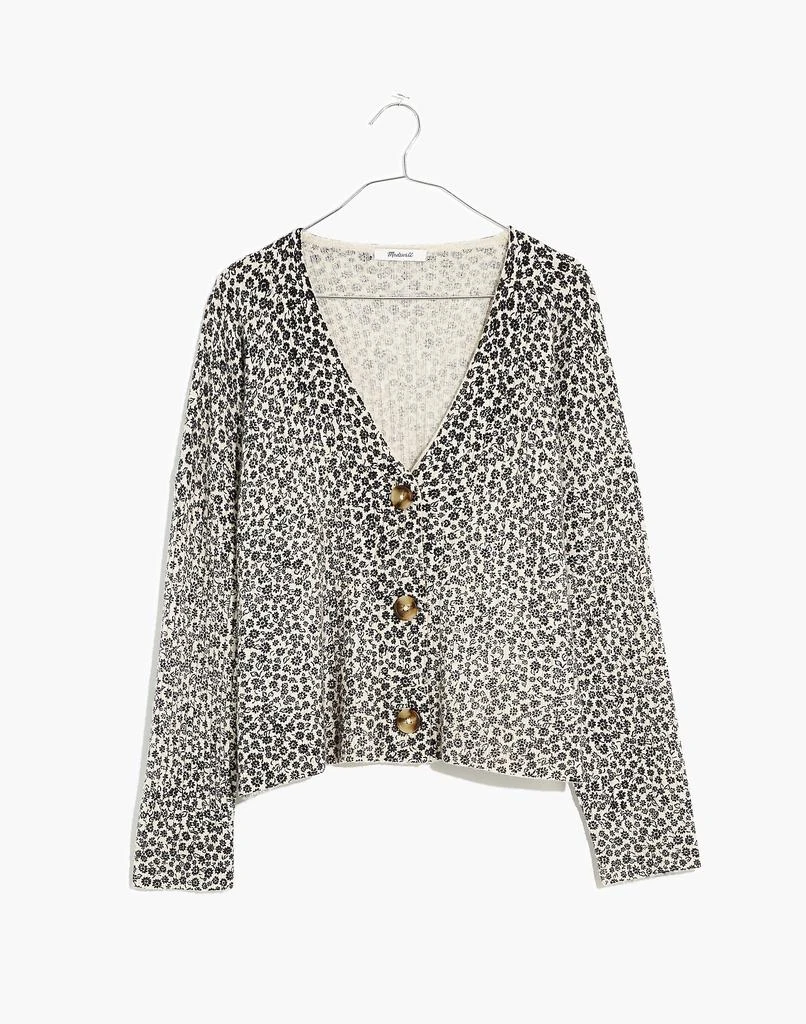 商品Madewell|Vintage Ditsy Cameron Ribbed Cardigan Sweater in Coziest Yarn,价格¥315,第4张图片详细描述