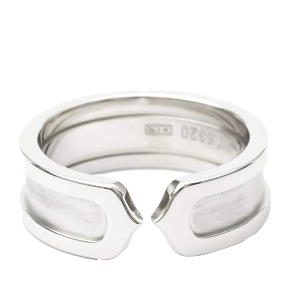 商品[二手商品] Cartier|Cartier Double C 18K White Gold Ring EU 51,价格¥4591,第2张图片详细描述