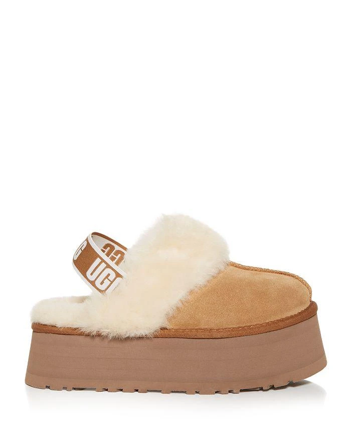 商品UGG|女式 Funkette 连毛羊皮露跟厚底拖鞋,价格¥994,第5张图片详细描述