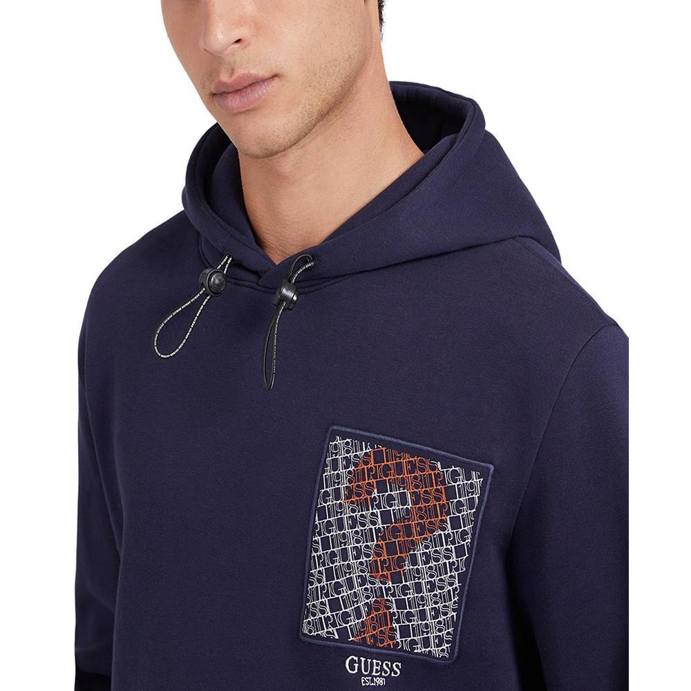 商品GUESS|Men's Ermes Classic-Fit Logo Patch Fleece Hoodie,价格¥509,第7张图片详细描述
