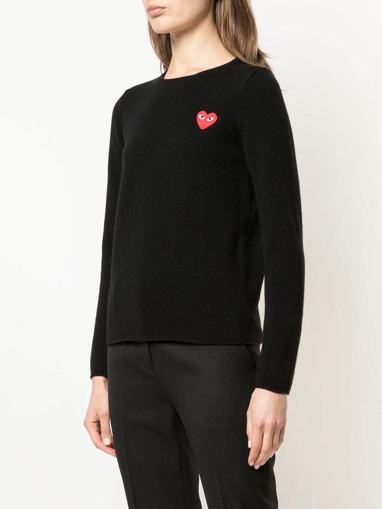 COMME DES GARÇONS Wool embroidered heart sweater商品第3张图片规格展示
