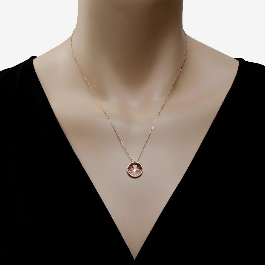 商品Suzanne Kalan|Suzanne Kalan 14K Rose Gold Diamond and White Topaz Pendant Necklace PN263-RGWT,价格¥4696,第2张图片详细描述