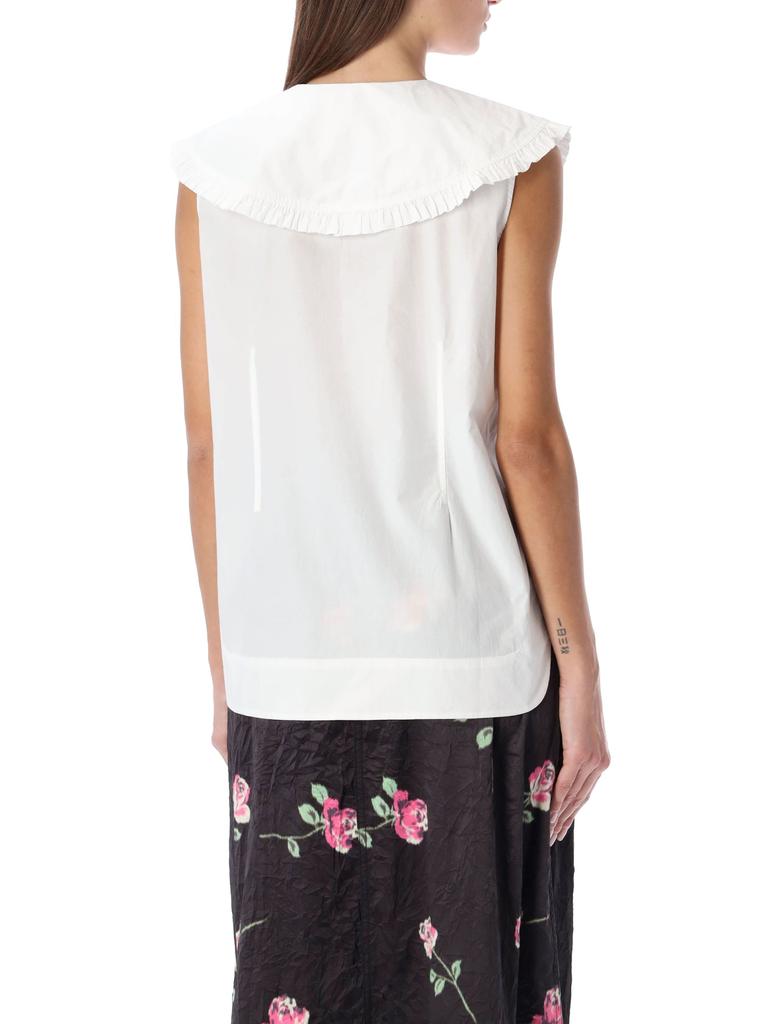 Ganni Signature Collar Sleeveless Shirt商品第3张图片规格展示