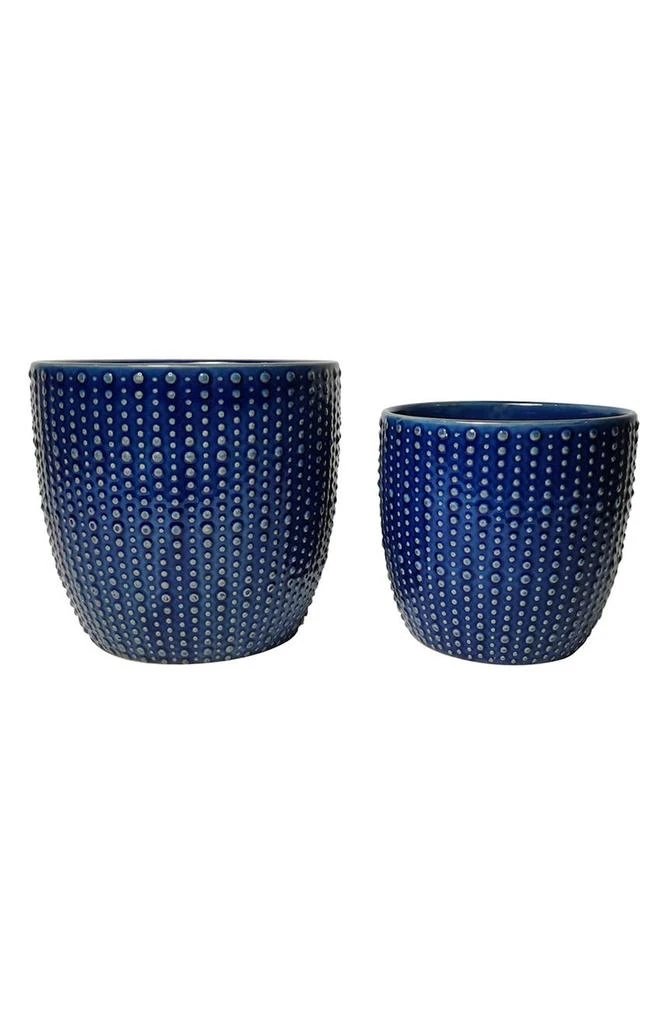 商品DREW ROSE DESIGNS|Hobnail Studded Ceramic Planter - Set of 2,价格¥247,第1张图片