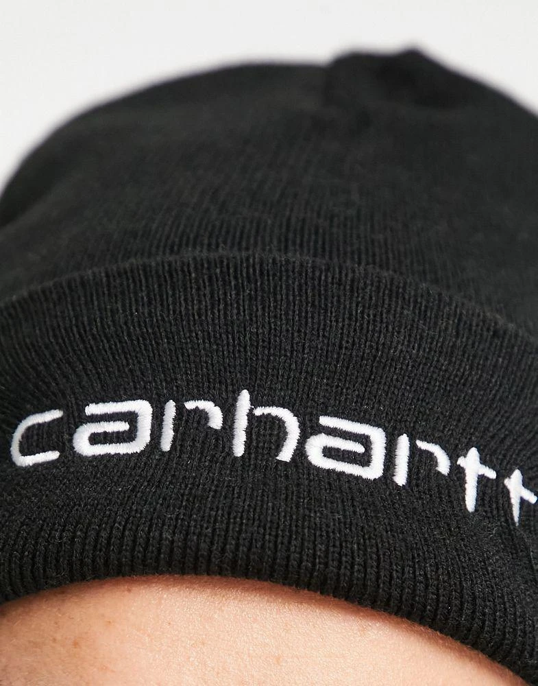 商品Carhartt WIP|Carhartt WIP script beanie in black,价格¥138,第2张图片详细描述