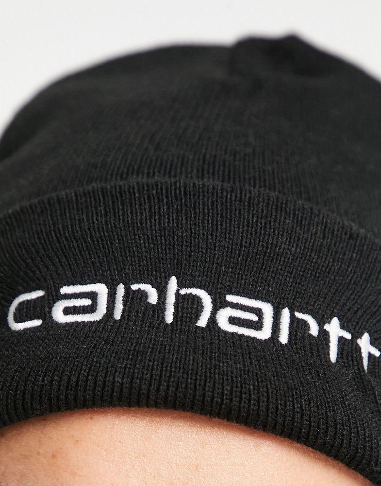 商品Carhartt WIP|Carhartt WIP script beanie in black,价格¥220,第4张图片详细描述