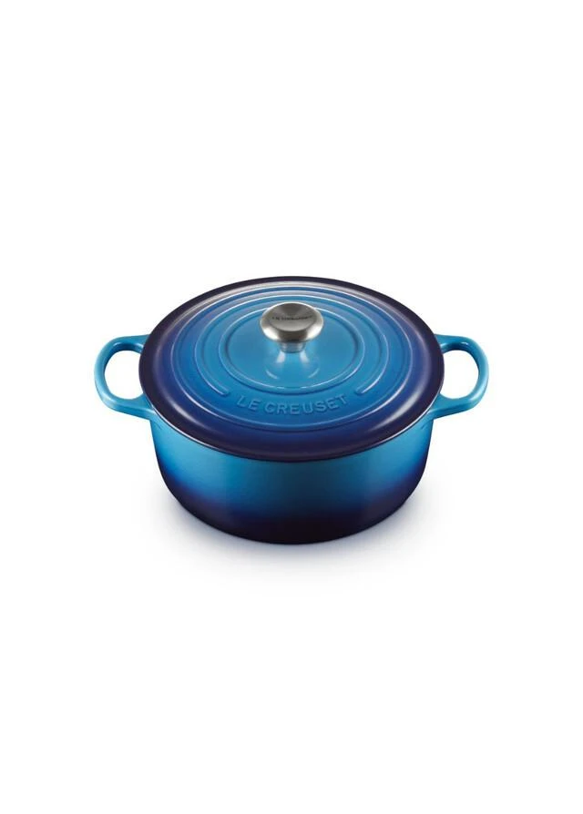 商品Le Creuset|Signature cast iron round casserole 26cm azure,价格¥3230,第1张图片