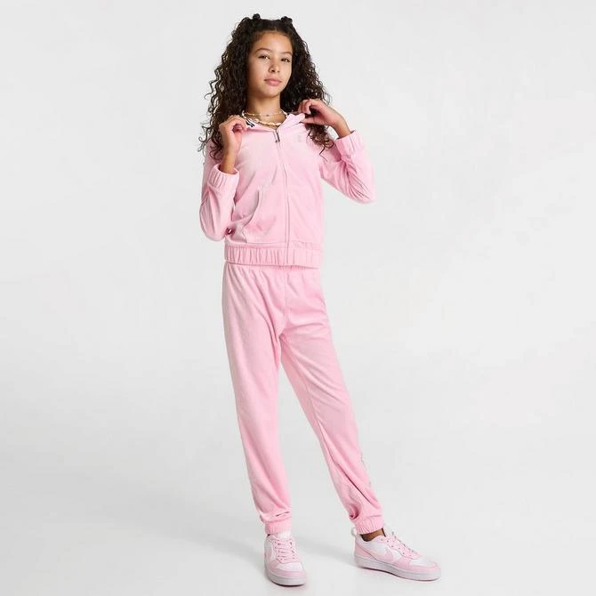 商品Timberland|Girls' Juicy Couture Plush Velour Full-Zip Hoodie,价格¥223,第2张图片详细描述