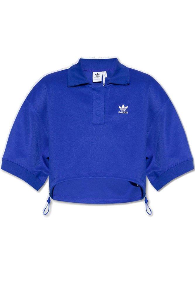 商品Adidas|Adidas Originals Logo Embroidered Cropped Polo Shirt,价格¥235-¥241,第1张图片