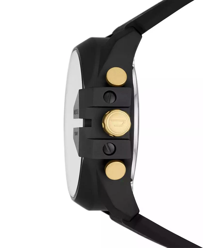 商品Diesel|Men's Mega Chief Black Silicone Strap Watch 51mm,价格¥905,第3张图片详细描述