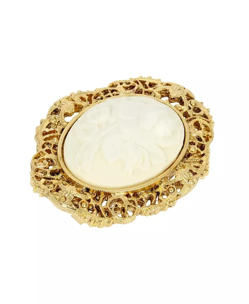 商品2028|Oval Flower Cameo Pin,价格¥215,第1张图片