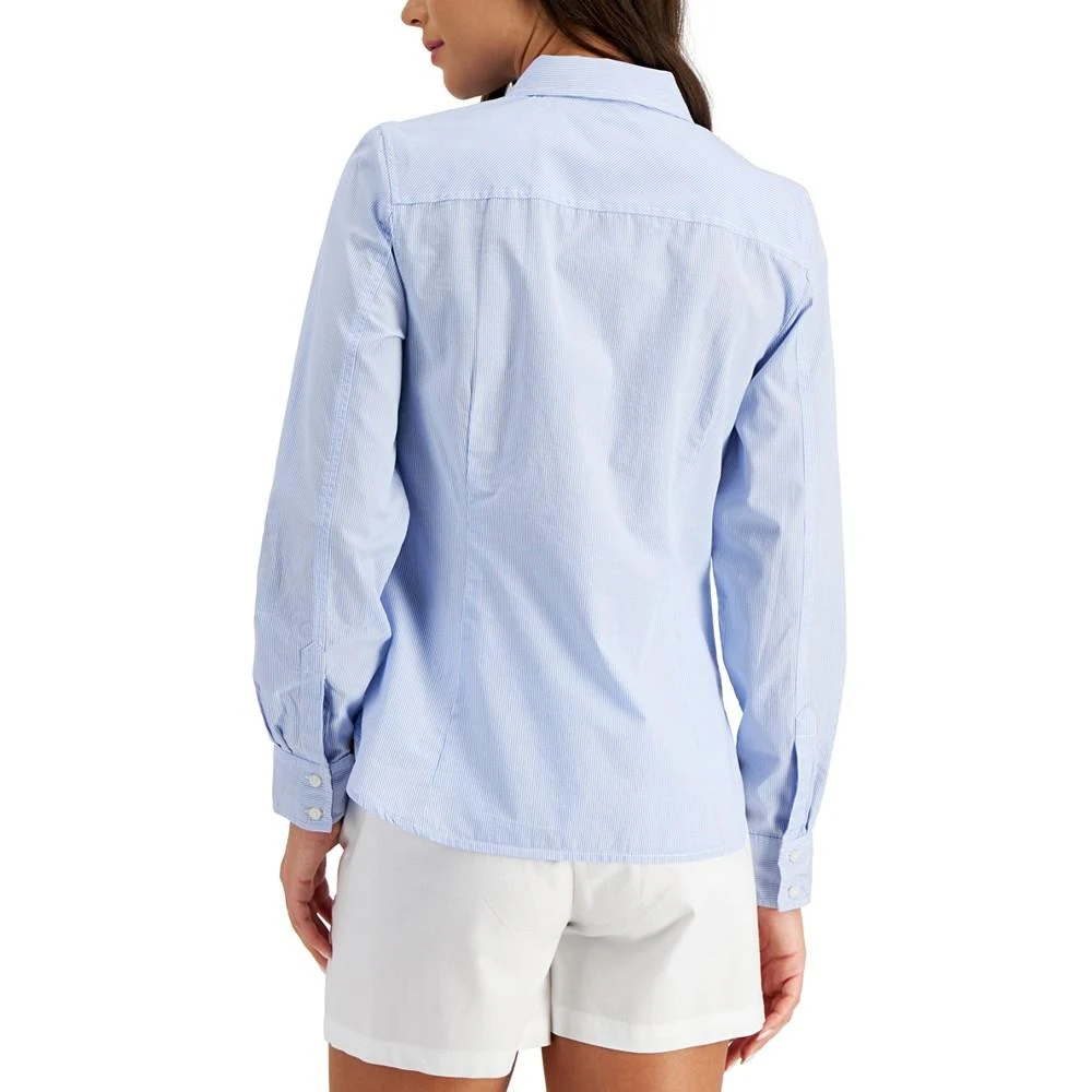 商品Tommy Hilfiger|Women's Cotton Pinstripe Button-Down Shirt,价格¥376,第2张图片详细描述