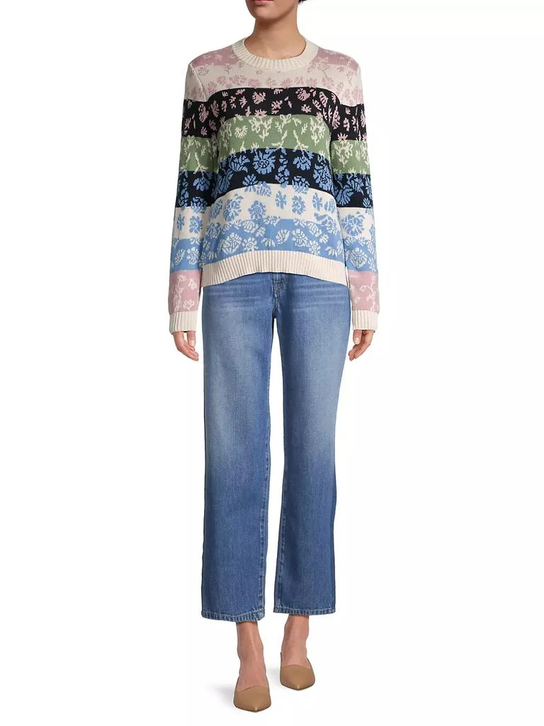 商品Weekend Max Mara|Fleres Floral Striped Cotton Sweater,价格¥2050,第2张图片详细描述