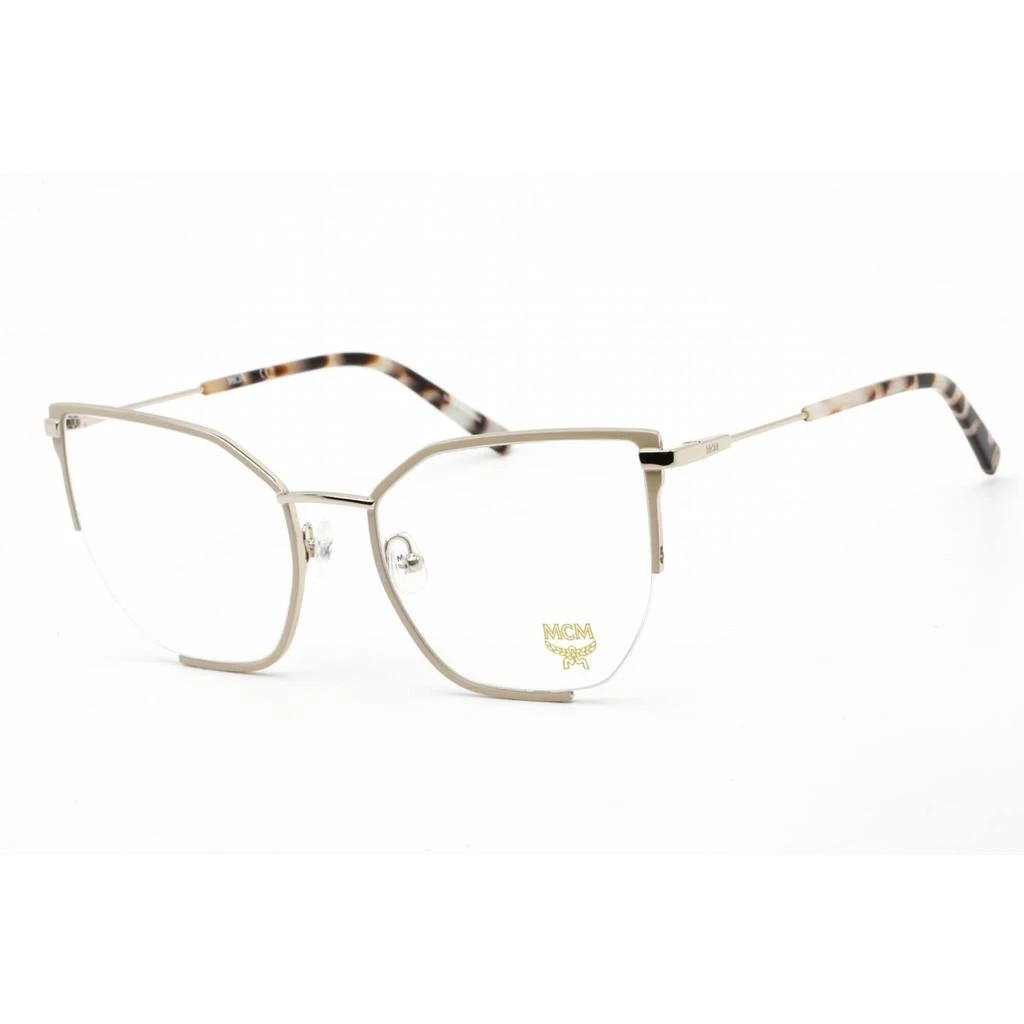 商品MCM|Mcm Unisex Eyeglasses - Clear Demo Lens Beige/Gold Cat Eye Full Rim | MCM2156 250,价格¥424,第1张图片