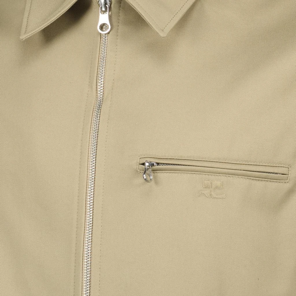商品Courrèges|Courrèges Logo Plaque Zipped Jacket,价格¥6491,第3张图片详细描述
