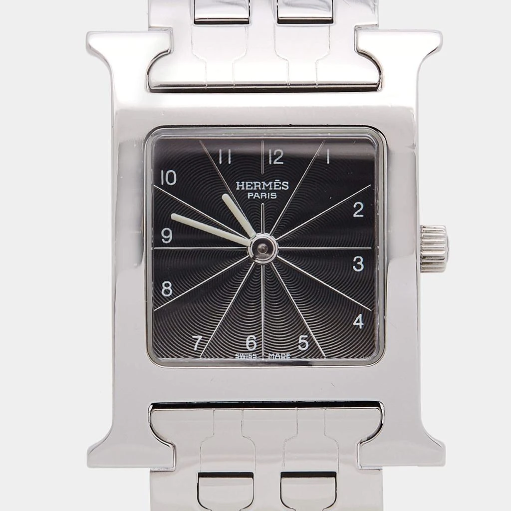 商品[二手商品] Hermes|Hermes Black Stainless Steel Heure H HH1.210 Women's Wristwatch 21 mm,价格¥11795,第3张图片详细描述