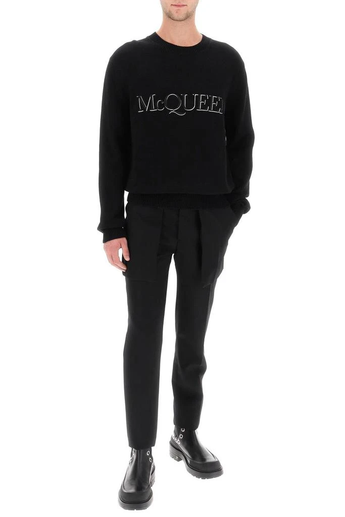 商品Alexander McQueen|Sweater with logo embroidery,价格¥3225,第2张图片详细描述