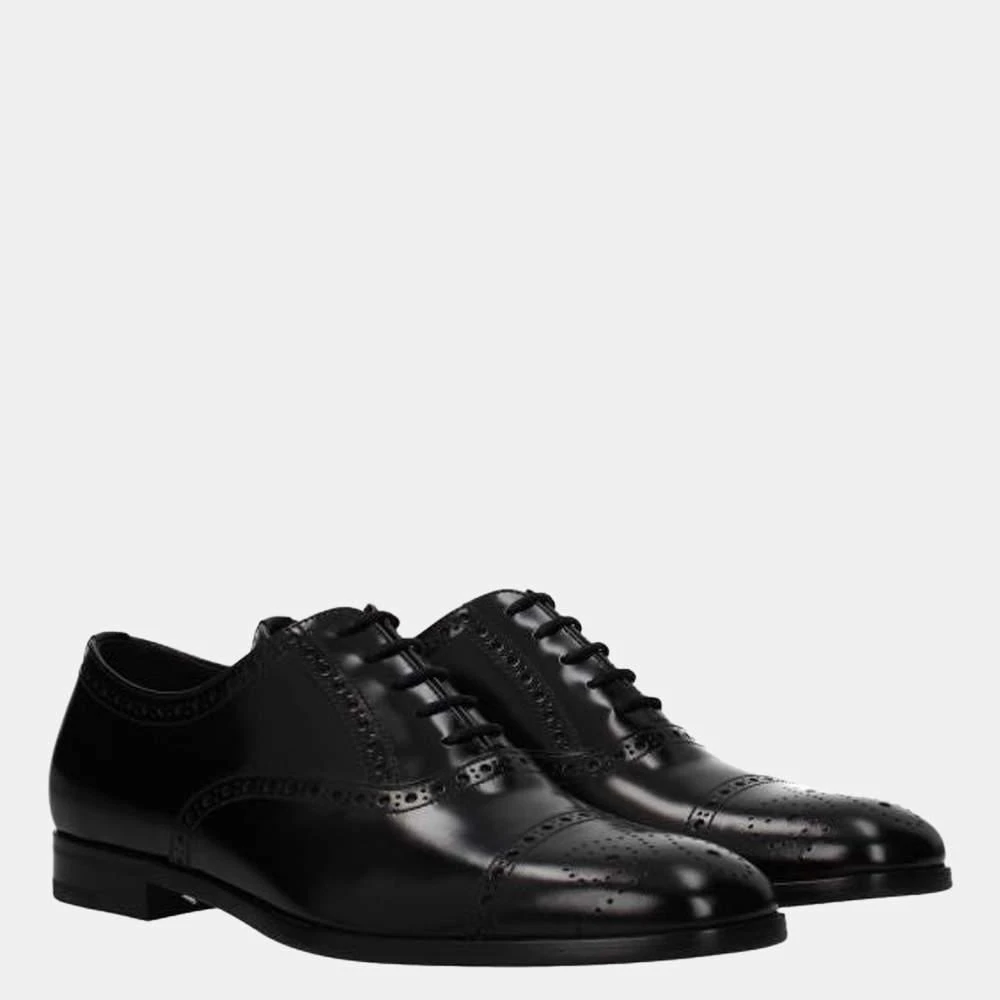 商品Prada|Prada Black Leather Lace Up And Monkstrap Shoes Size US 9.5 EU 42.5,价格¥7143,第3张图片详细描述
