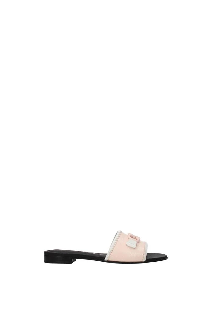 商品Salvatore Ferragamo|Slippers and clogs rhodes Leather Pink,价格¥2181,第1张图片