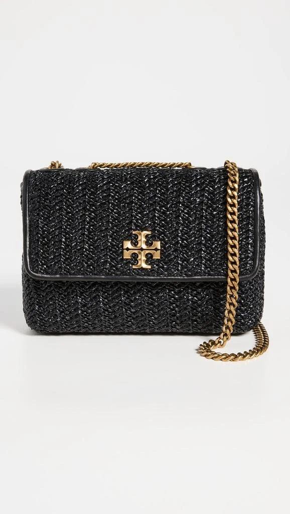 商品Tory Burch|Tory Burch 汤丽柏琦 小号 Kira V 型涂漆草编多种背法肩背包,价格¥4977,第2张图片详细描述