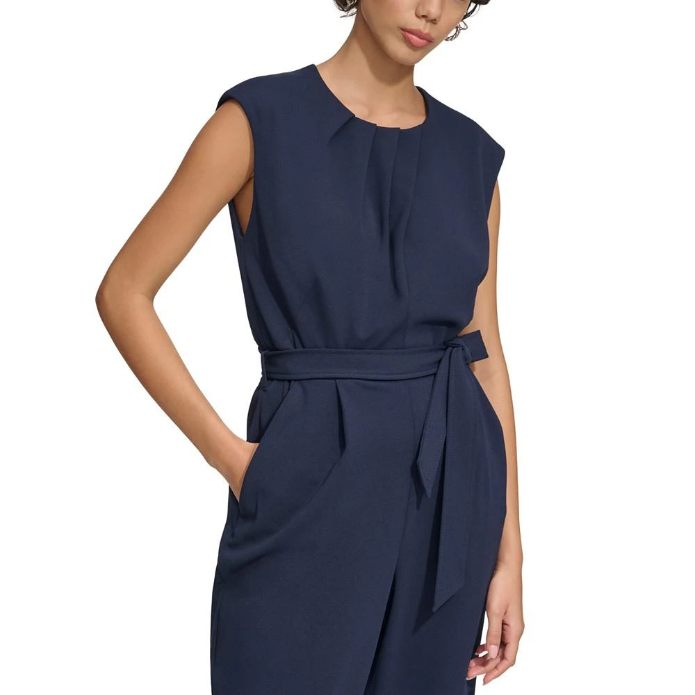 商品Calvin Klein|Women's Sleeveless Tie-Waist Jumpsuit,价格¥1027,第5张图片详细描述